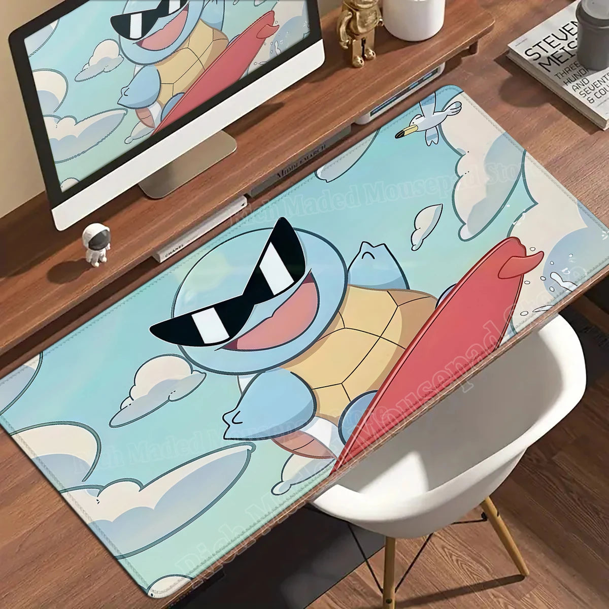 HD Gaming Keyboard Rug Laptop Japan Cool Anime Mouse Pad XXL P-pokemon Desk Mat PC Squirtles Gamer Cabinet Extended Mousepad Rug