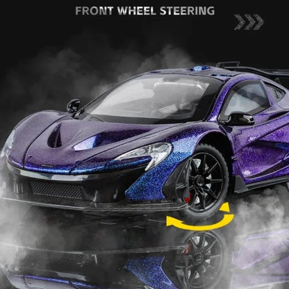 1:24 Scale P1 Supercar Alloy Car Diecast Metal With Sound & Light Model Collect Hobby Model Ornaments Gift For Boys