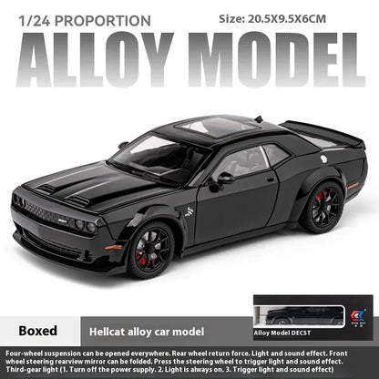 1:24 Dodge Challenger SRT Hellcat Redeye Super Muscle Car Alloy Metal Diecast Car Model Collecting Hobby Decorative Gift Friend