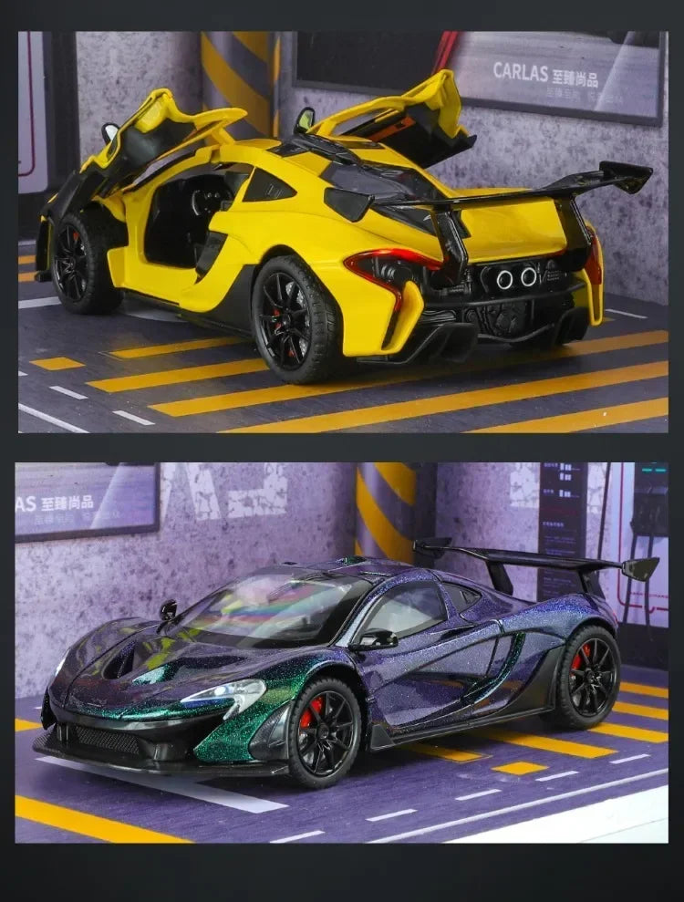 1:24 Scale P1 Supercar Alloy Car Diecast Metal With Sound & Light Model Collect Hobby Model Ornaments Gift For Boys