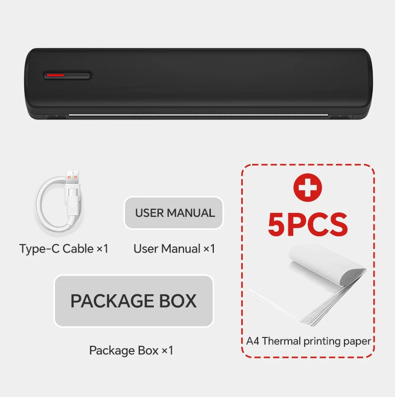 Mini A4 Tattoo Printer Portable Wireless Stencil Printer Tattoo Transfer Thermal Copier Comes