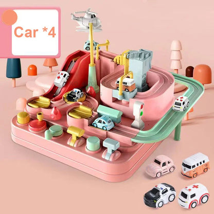 Car Train Track Sets Board Adventure Game Toy Interactive Boy Parking for Children 2 To 4 Year Old Kids Birthday Gift