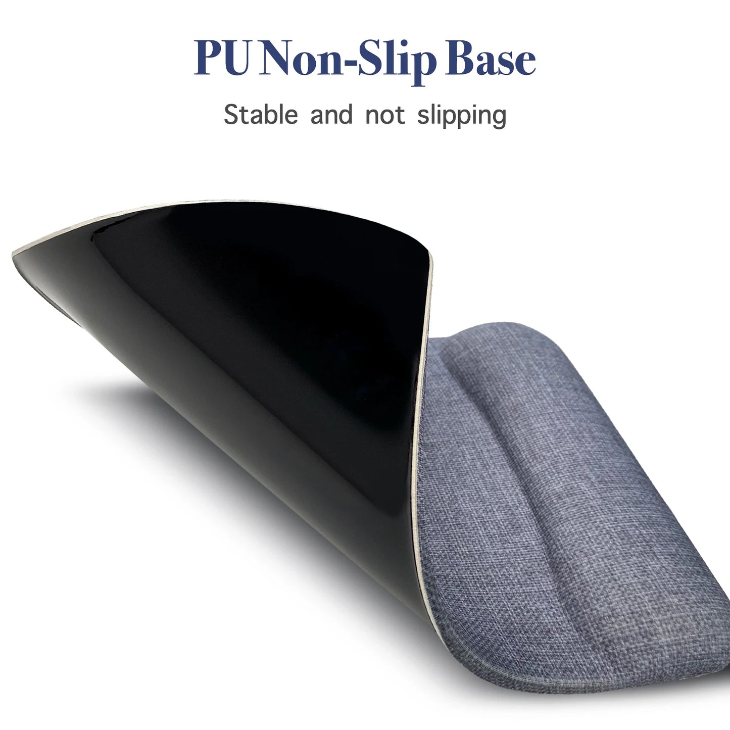 EXCO Ergonomic Mouse Pad with Silicone Wrist Support Rest Comfortable Computer Mousepad Non-Slip PU Base for Home Office Laptop