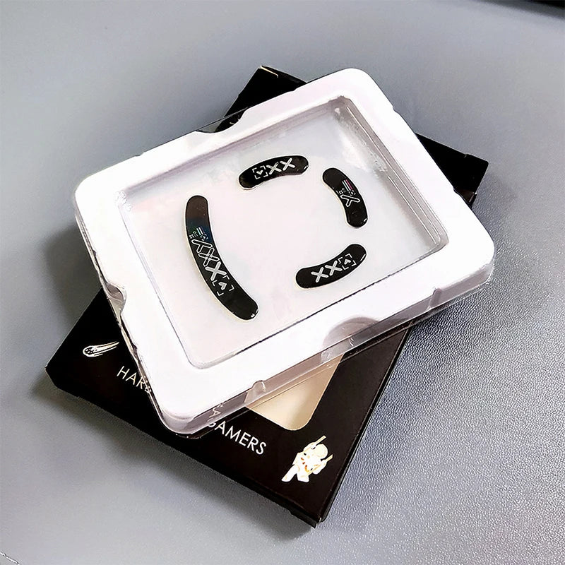 1Pack Glass Mouse Skates Glide Feet Pads Mouse Feet Sticker for G Pro Wireless Rounded Curved Edges