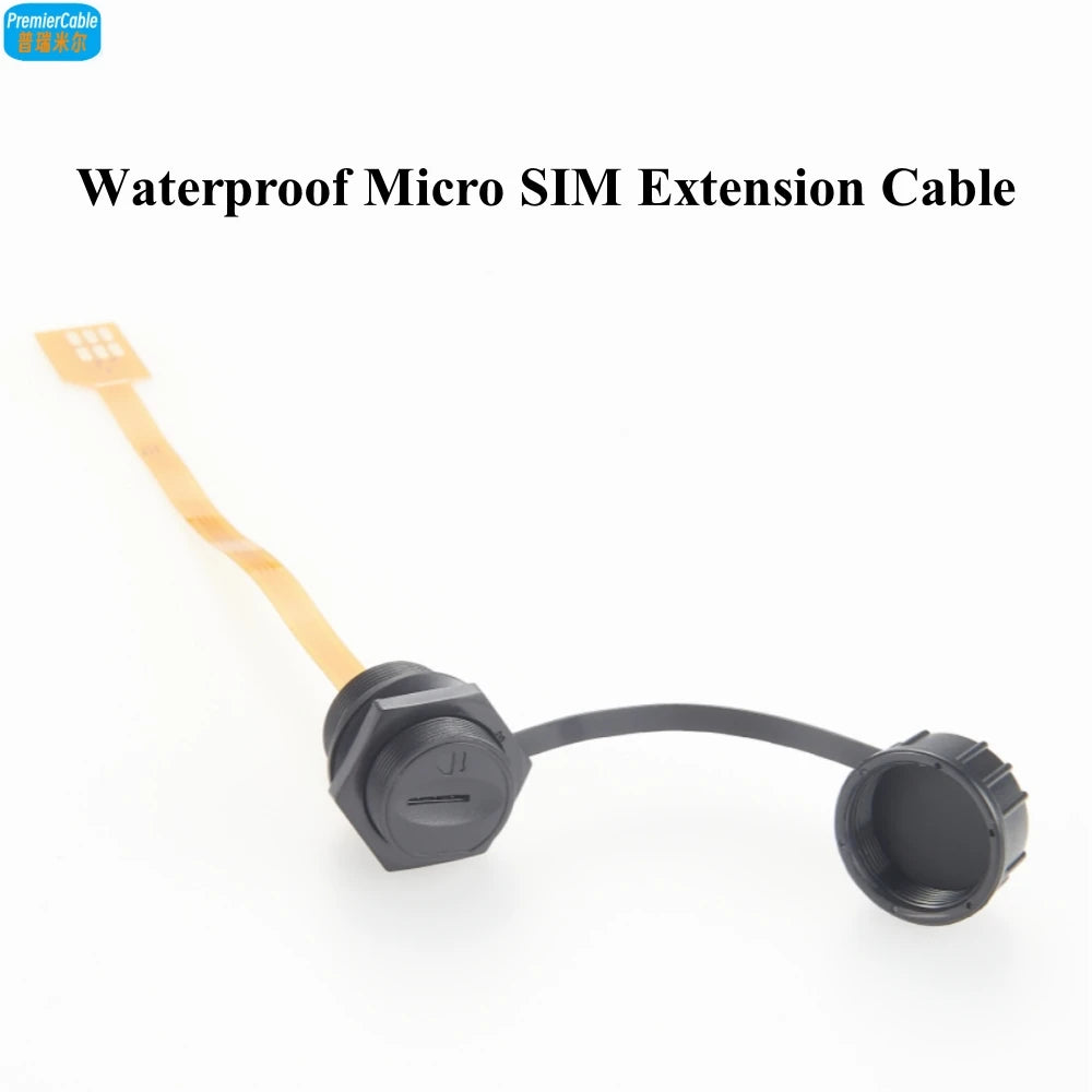 Waterproof Micro SIM Extension Cable kit Extender Panel Mount IP67 SIM Card Slot Outdoor Enclosure Micro-SIM Flexible Card