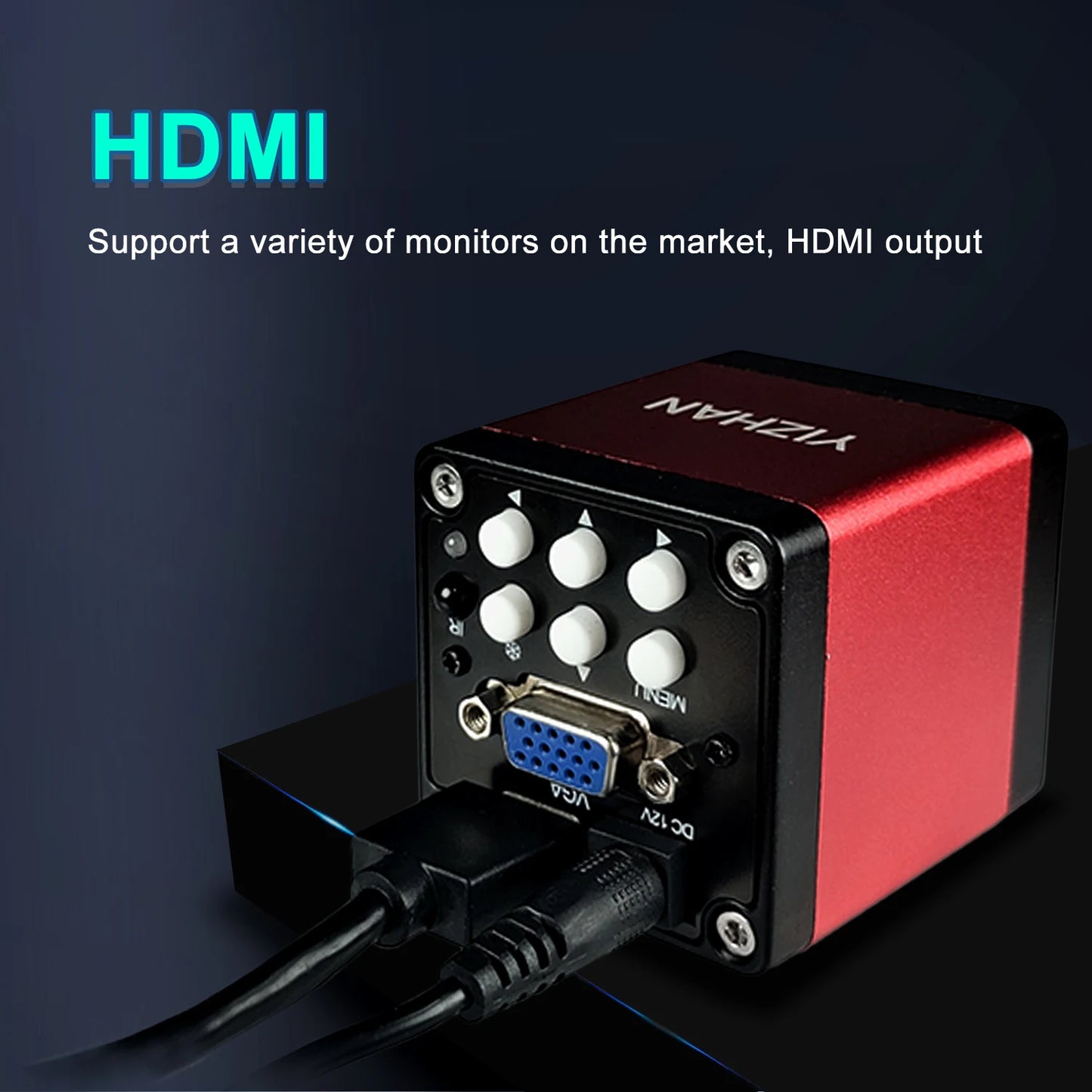 4K 48MP Electronics Digital Microscope Full HD 1080P HDMI USB Video Camera 150X Zoom Lens For Welding PCB Soldering Repair Phone