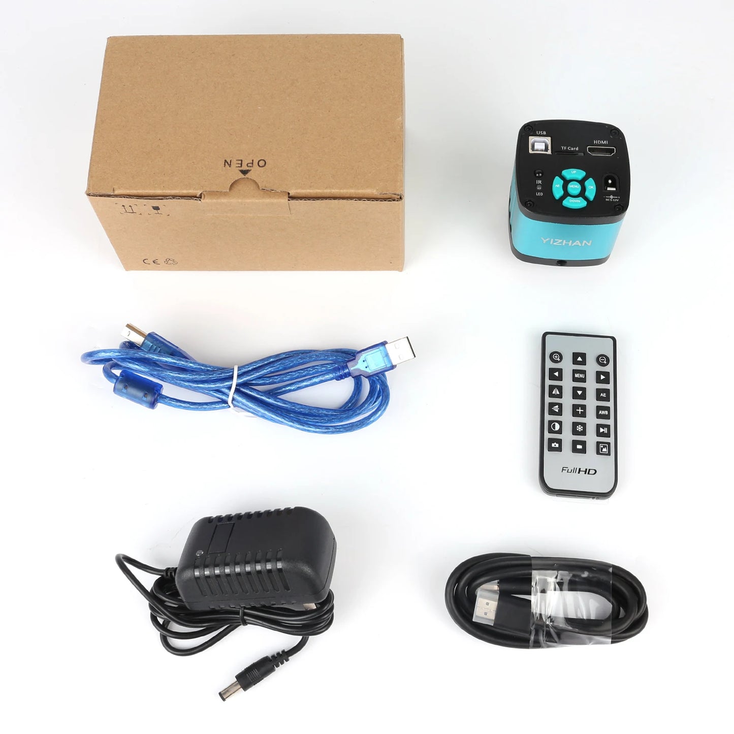 YIZHAN 130X Lens C-mount Digital Microscope for Electronics 4K 1080P HD Industrial Cameras 60MP 48MP HDMI USB VGA Repair Tools