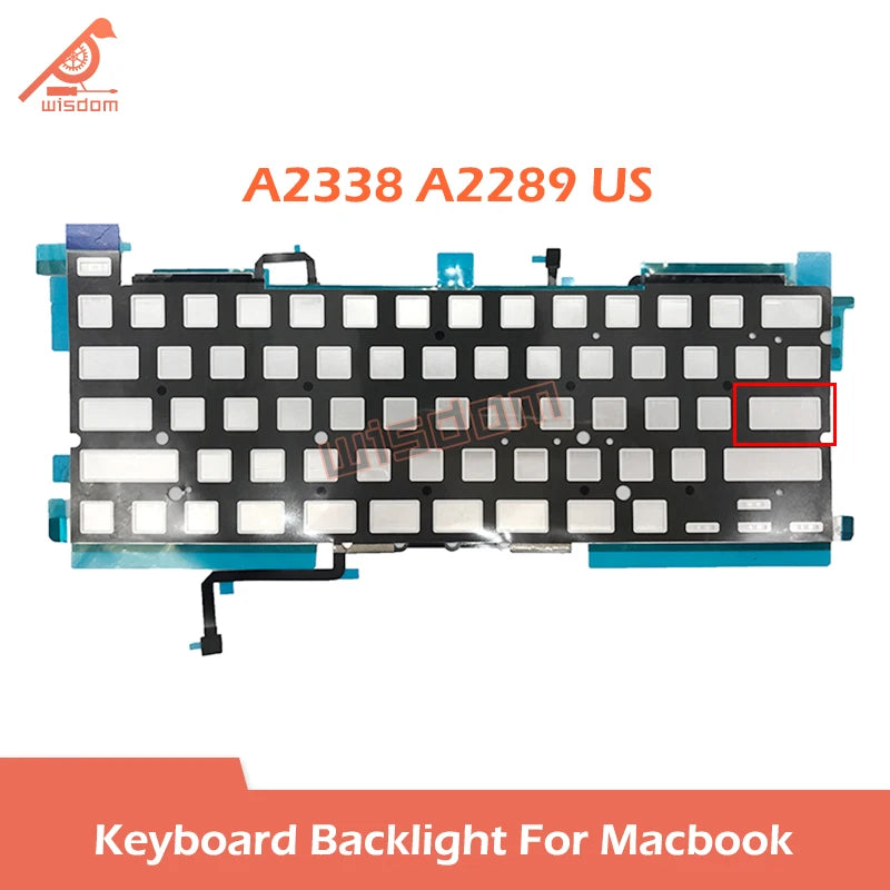 Laptop A2251 A2289 A2337 A2141 A2338 EU UK US English Keyboard Backlight For Macbook Air Pro Retina 13" 16" Backlit Foil Sheet