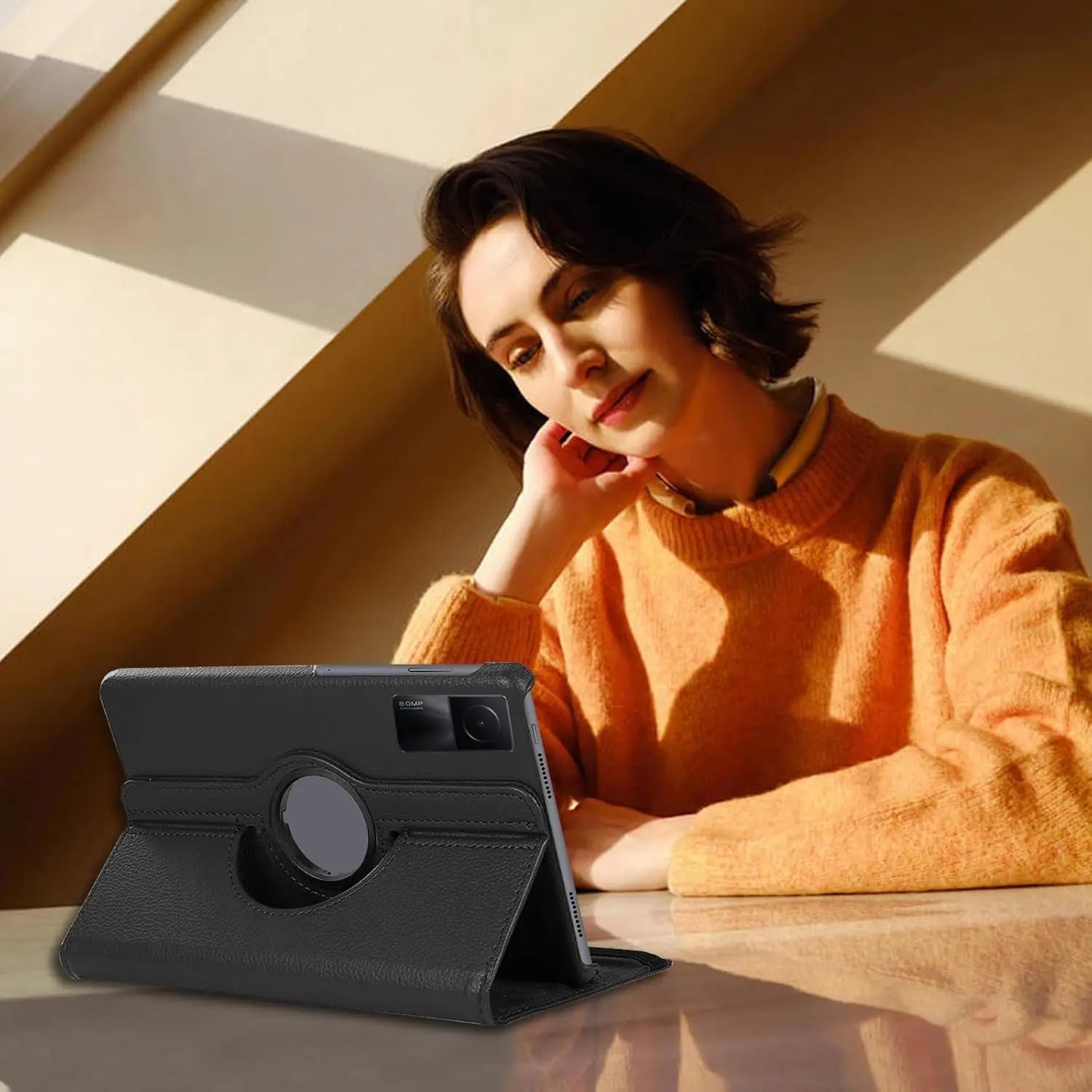 360 Degree Rotating Case For Xiaomi Redmi Pad SE Cover 11inch 2023 PU Leather Tablet Cover Redmi Pad SE (11")Stand Holder Hoster