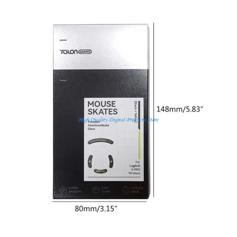 U2JE TALONGAMES Glass Mouse Feet Mouse Skates Anti-Slip Pad for GPRO Wireless Mouse