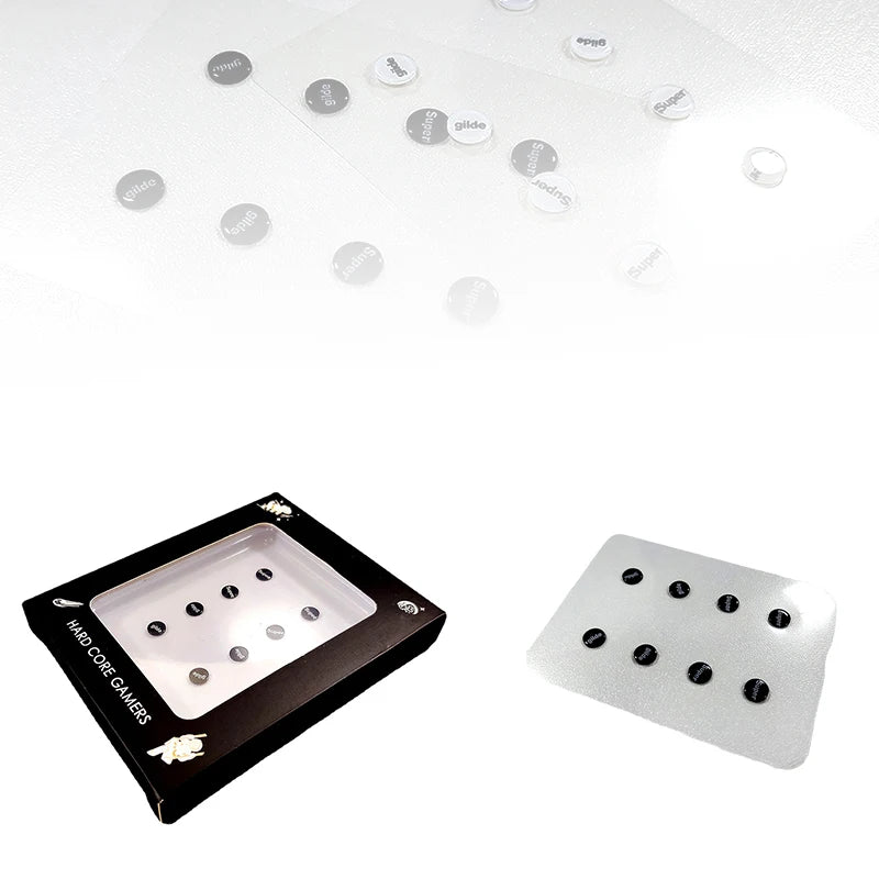 1 Pack Glass Mouse Skates DIY Universal Dots Mouse Feet Pads Sticker for Gaming Mouse Anti-Slip Pad