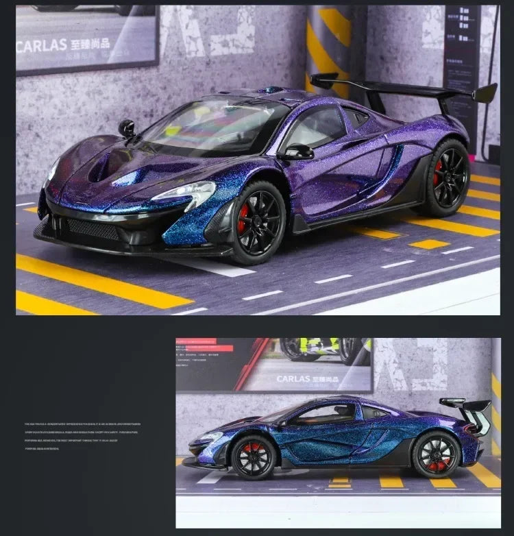 1:24 Scale P1 Supercar Alloy Car Diecast Metal With Sound & Light Model Collect Hobby Model Ornaments Gift For Boys