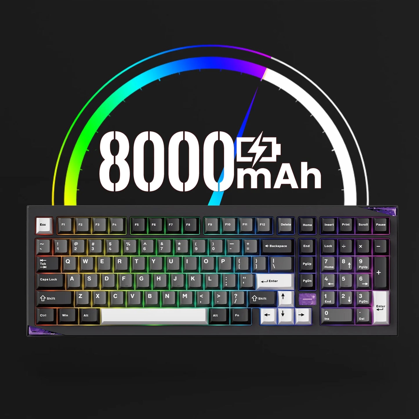Akko Mineral 02 VIA Mechanical Keyboard/Barebone Kit Aluminum 102 Keys RGB Hot-swappable Tri-mode Wireless Custom Keyboard/Kit