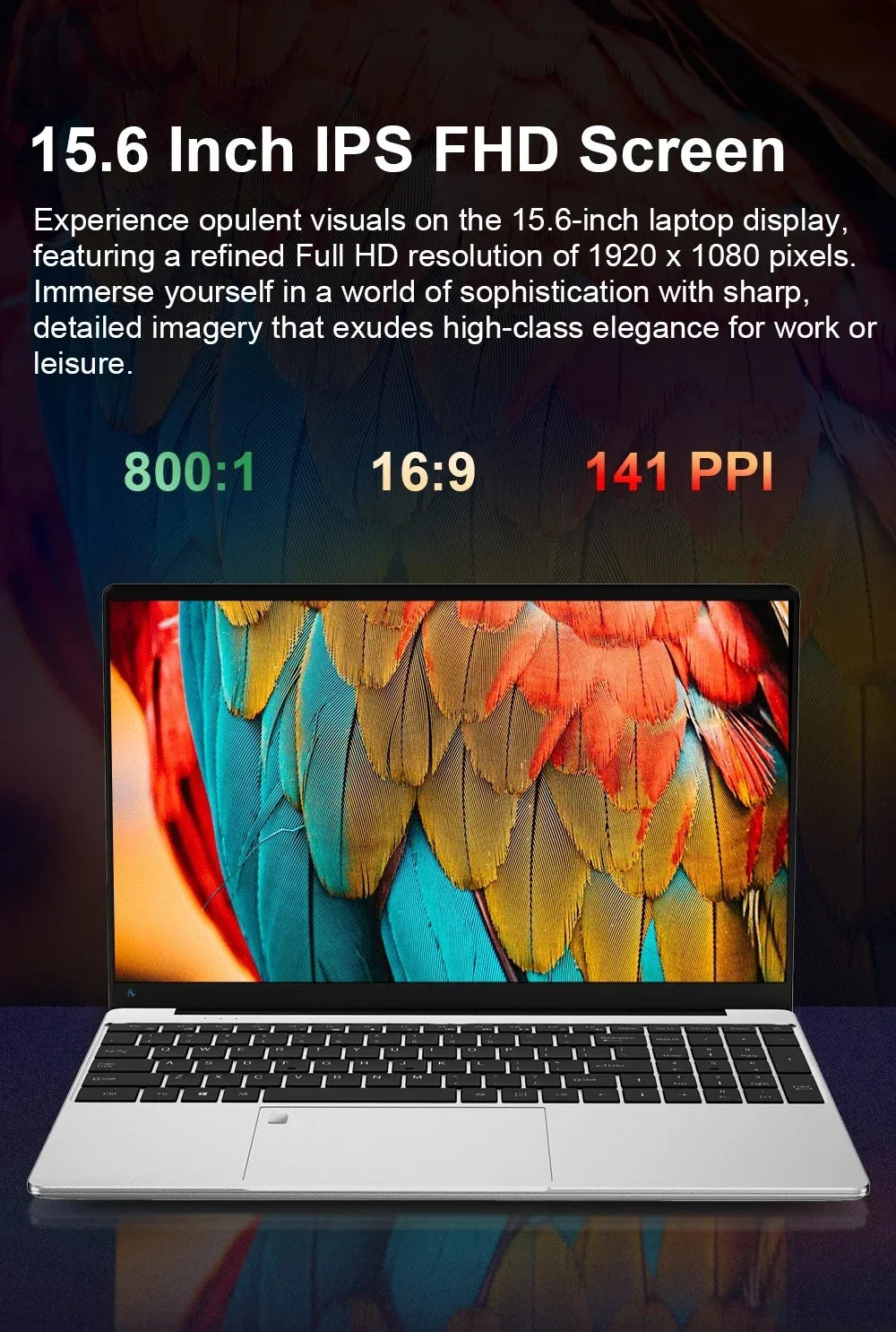 Xiaman 15.6" Ultra Slim Laptop Computer Windows 11 Laptop 16GB RAM 1TB 2TB SSD Intel Celeron N4000 HD Office Study Notebook PC
