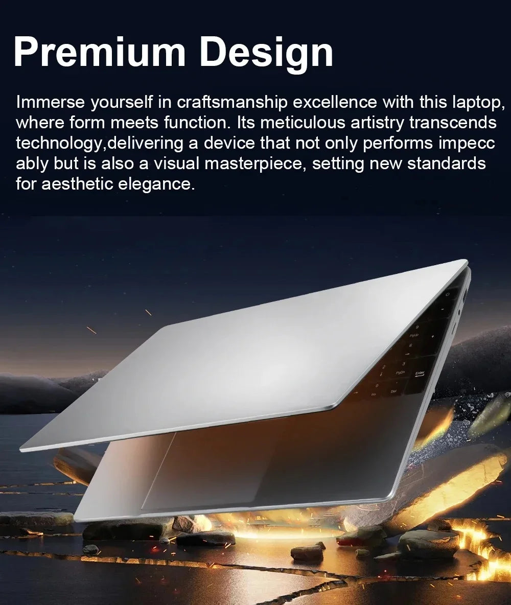 Xiaman 15.6" Ultra Slim Laptop Computer Windows 11 Laptop 16GB RAM 1TB 2TB SSD Intel Celeron N4000 HD Office Study Notebook PC