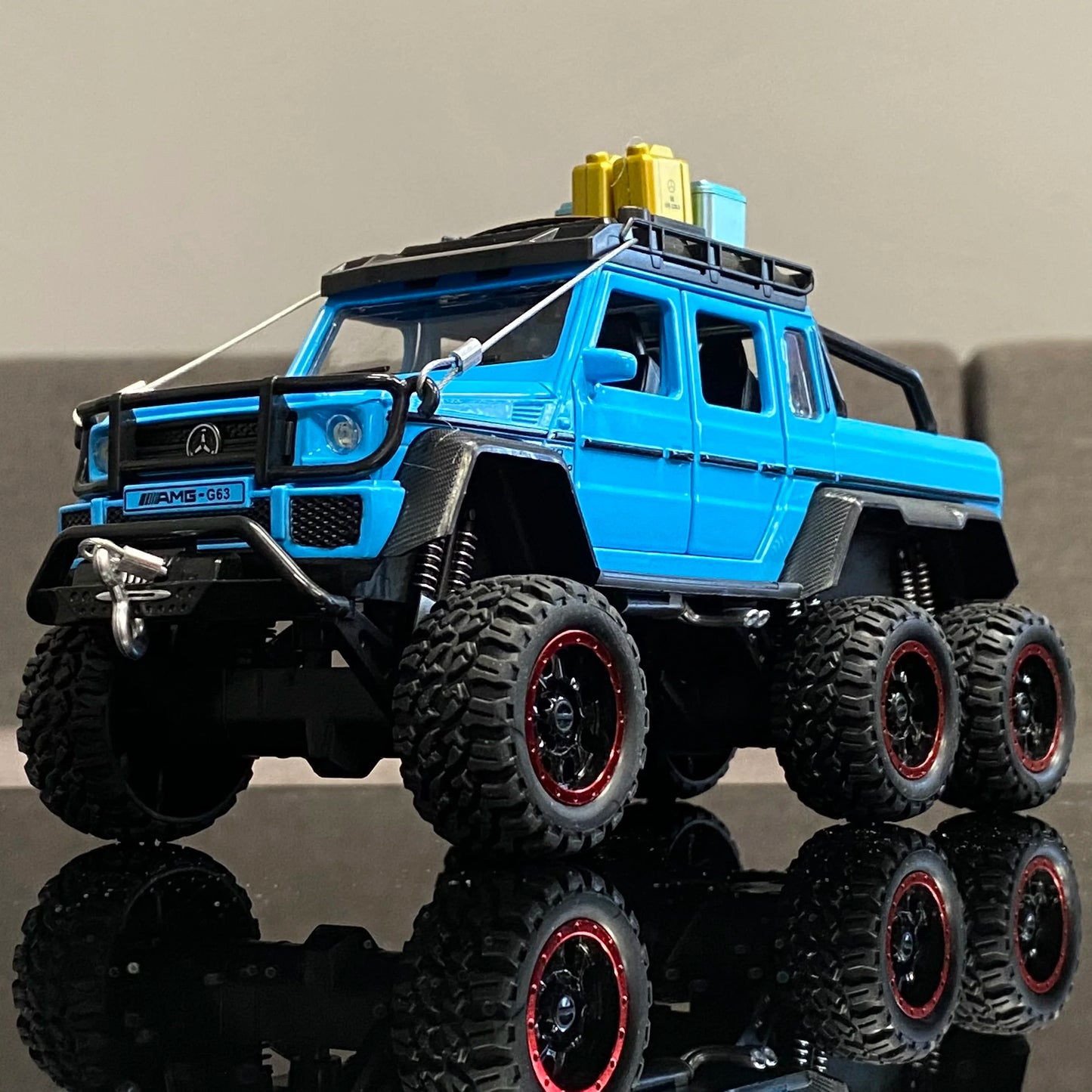 1:24 Benz G63 6*6 Adventure Edition Off Road SUV Alloy Metal Diecast Model Car Indoor Simulation Ornaments Birthday Gifts Friend