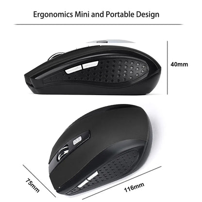 Wireless Mouse 2.4G Silent Mouse USB Portable Office Mouse Mobile Optical Mouse Adjustable 1600DPI Mouse for Notebook PC Laptop