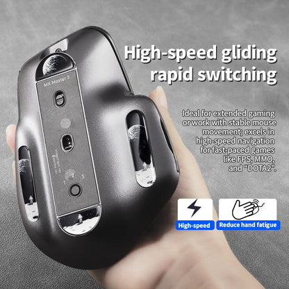 Glass Mouse Skates for Logitech MX Master 3/3s Mouse Feet Pads Smooth Durable Slim 2.5D Curved Edge Mouse Accessories