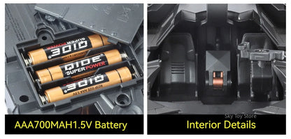 Alloy 1:24 Batmobile Diecast Model Toys Car Collectible Sound Light Doors Opened Rear Wheel Suspension Armored Cars for Kid Gift