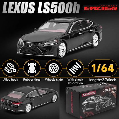 1/64 Lexus LS500h Toy Car Miniature Model 1:64 ENCHERY Diecast Metal Vehicle Display Collection Free Wheels Gift for Kid Boys