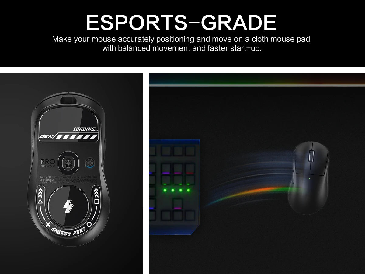 Mouse Skates Feet Curved Edges Glass Mouse Feet for Logitech G PRO X SUPERLIGHT 2 DEX Mouse Glides Gaming Mouse Feet Replacement