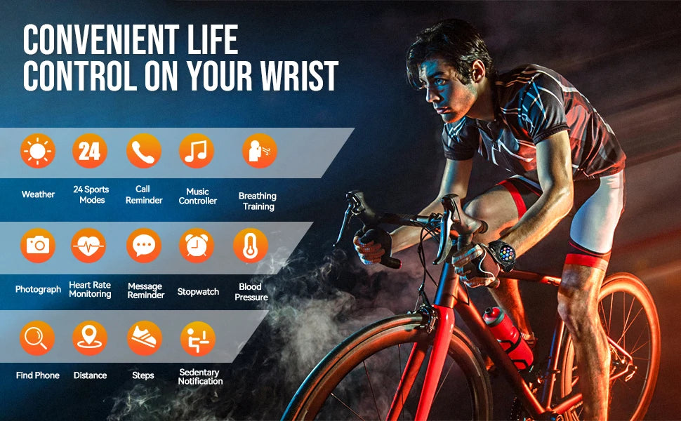 LaNikar Smart Watch Men TFT Display Bluetooth Call Blood Pressure Sport Fitness Health Monitor Custom Dial Waterproof Smartwatch