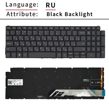 SP Spanish US Russian Backlit For Dell Inspiron 3500 3501 7591 5590 5591 5598 7590 5593 5584 7790 7500 7501 5501 5502 Keyboard