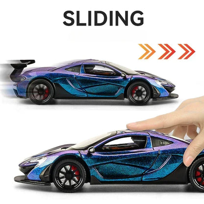 1:24 Scale P1 Supercar Alloy Car Diecast Metal With Sound & Light Model Collect Hobby Model Ornaments Gift For Boys