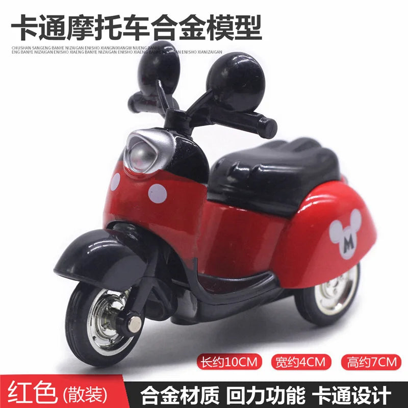Cute Diecast Alloy Metal Car Bus Motor Tricycle Motorcycle Taxi Model Toy Children Birthday Gift