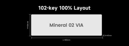 Akko Mineral 02 VIA Mechanical Keyboard/Barebone Kit Aluminum 102 Keys RGB Hot-swappable Tri-mode Wireless Custom Keyboard/Kit