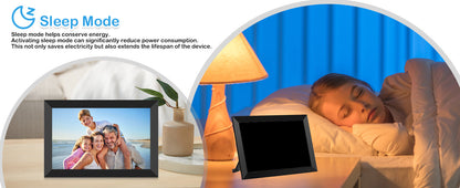 SSAWIFIFRAME Digital Photo Frame 10.1 inch WiFi Digital Picture Frame IPS Touch Screen 32GB Storage Auto-Rotate